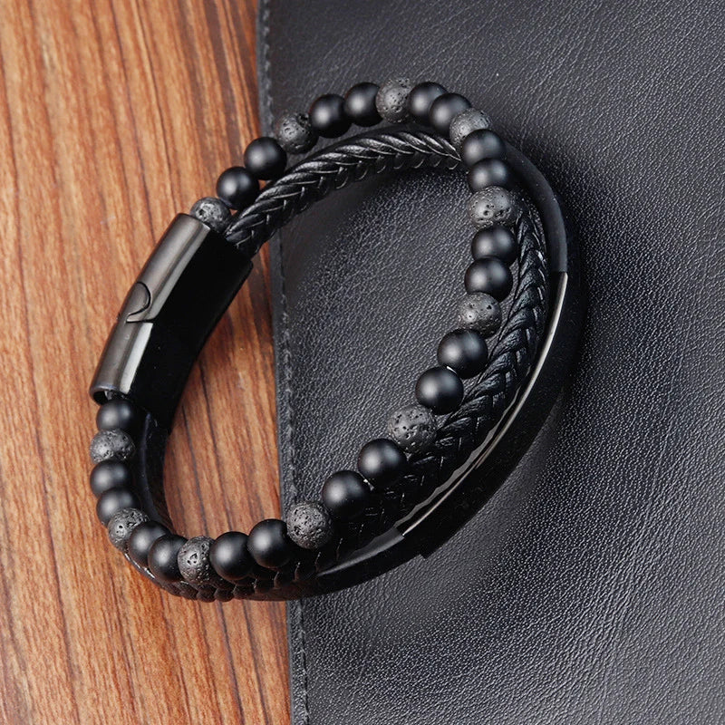 Charm Leather Bracelet