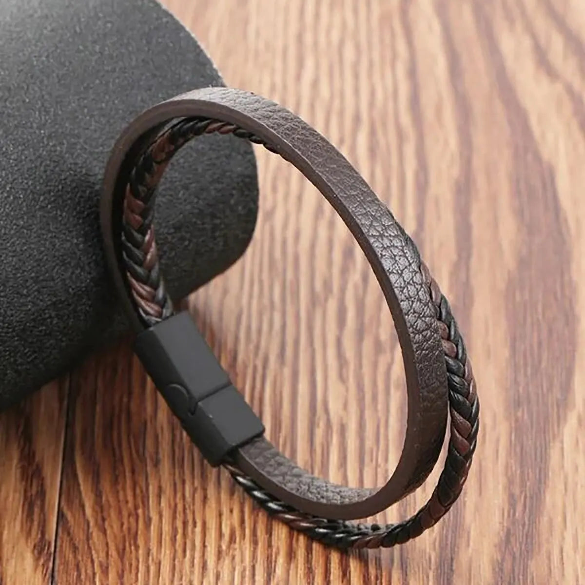 Magnetic Leather Bracelet