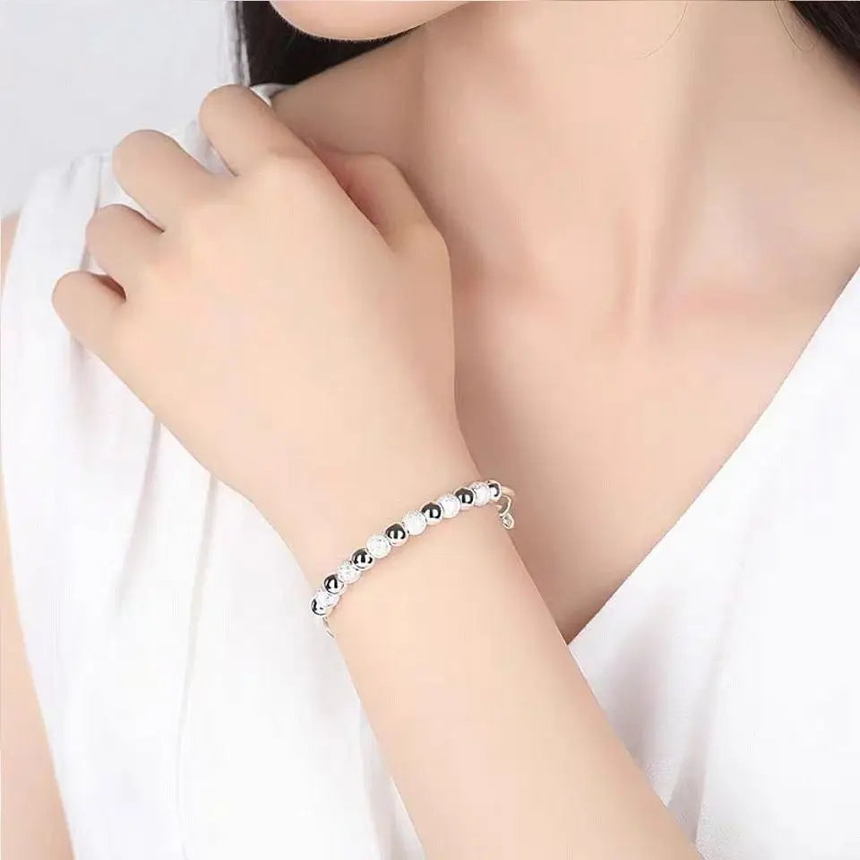 Silver Beads Bracelet